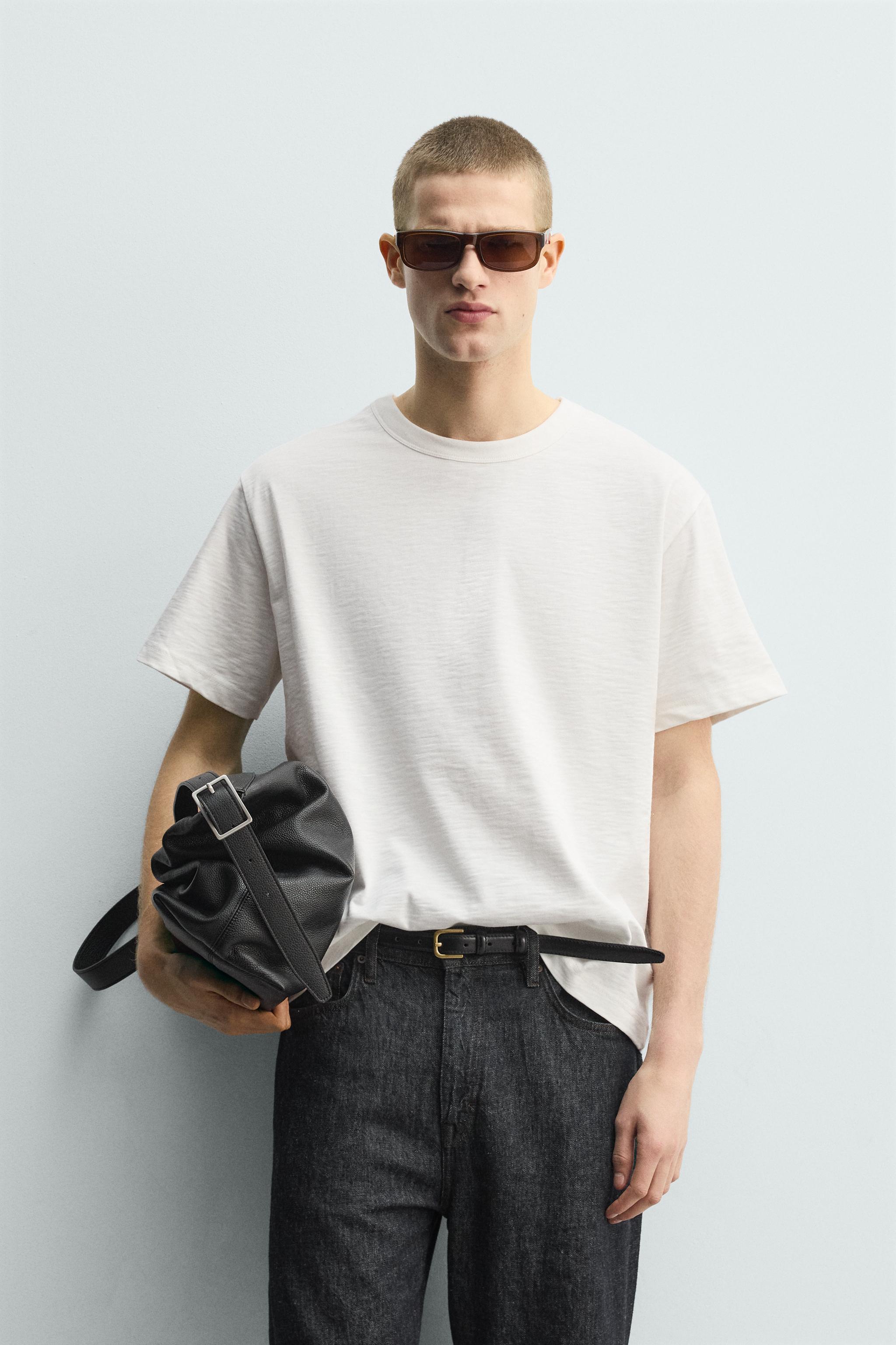T-SHIRT RELAXED FIT TEXTURE FLAMMÉE